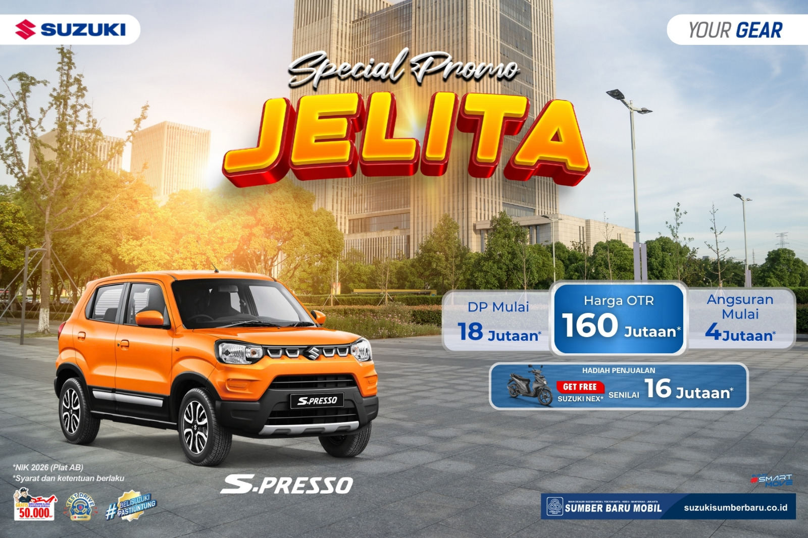 Harga Suzuki S-Presso Jogja Terbaru! Harga Mulai Rp160 Jutaan, DP Mulai Rp18 Jutaan, Angsuran Mulai Rp4 Jutaan
